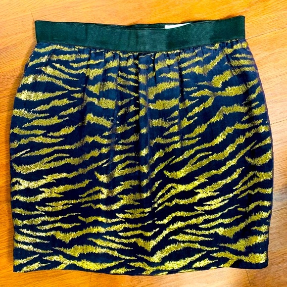 Phillip Lim 3.1 Metallic Animal Silk Mini Skirt 2 - Picture 1 of 3